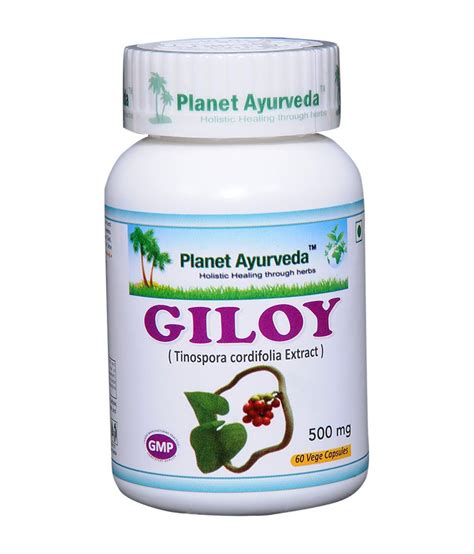 Planet Ayurveda Giloy Capsules Capsule 60 no.s Pack Of 1: Buy Planet ...