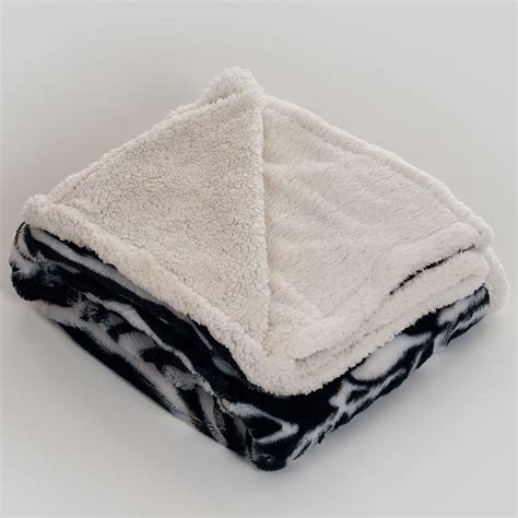 Lavish Home Fleece/Sherpa Animal Print Throw Blanket - Walmart.com