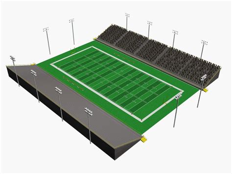 3d small football stadium