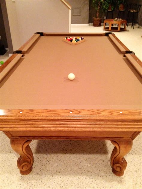 AFTER pic: Re felted pool table! Can't believe we did it ourselves ! | Pool table felt, Pool ...