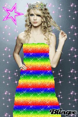 Taylor Swift-rainbow dress Picture #53135899 | Blingee.com