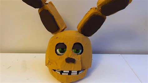 How to make your own spring bonnie mask (FNaF) Remake springbonnie part 5 - YouTube