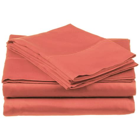 Superior 800 Thread Count 100% Egyptian Cotton Sheets Coral / Cal King - Walmart.com - Walmart.com