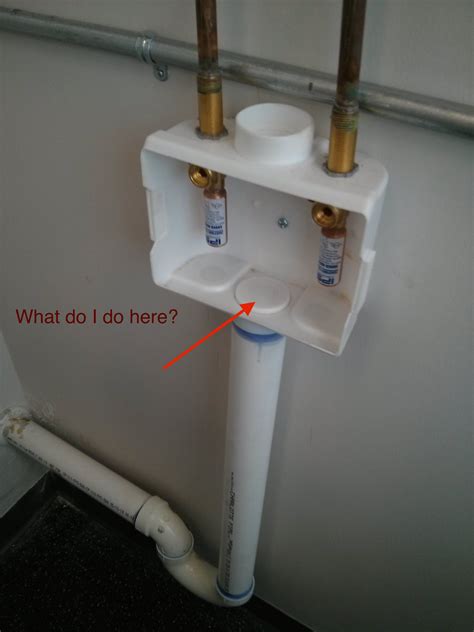 How do I hook up a washing machine drain line to this box? - Home ...