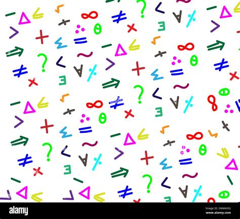 Colorfull handwritten mathematical symbols background Stock Vector ...