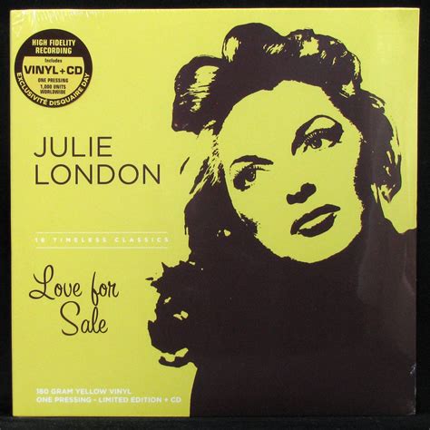 Пластинка Julie London - Love For Sale (+CD, coloured vinyl), 2023, SS/SS, арт. 324843