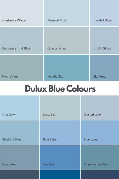 Dulux Blue Colour Chart: The Dulux Blue Colours - Sleek-chic Interiors | Dulux blue paint, Blue ...