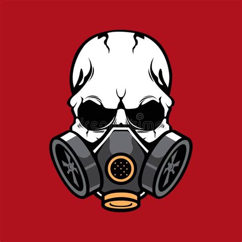 Skull Wearing a Gas Mask Vector Stock Vector - Illustration of wearing, graffiti: 181711744