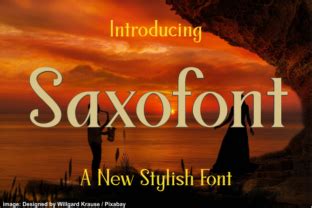 Saxofont Font by Jaime Rangel Castro · Creative Fabrica