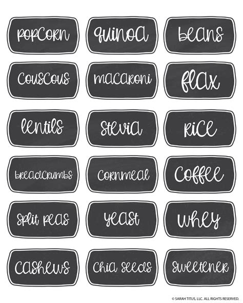 Mid Century Modern Kitchen Canister Labels SVG Clip Art Vector Digital Download Personal Use ...