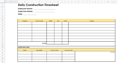 FREE Construction Timesheet Templates | Traqq Blog