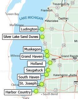 Lake Michigan Beaches Map - Map Of Zip Codes