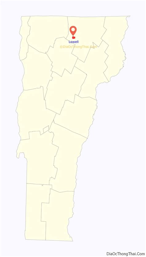 Map of Lowell CDP, Vermont - Thong Thai Real