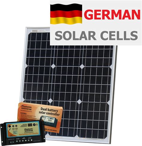 50W 12V Photonic Universe dual battery solar charging: Amazon.co.uk: Electronics