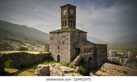 Panoramic View Gjirokastra Castle Wall Tower Stock Photo 1209011971 ...