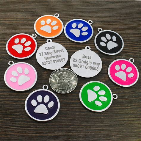 Custom Dog Tag Engraved Pet Dog Collar Accessories Personalized Cat ...