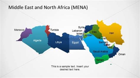 Middle East and North Africa Political Outline Map - SlideModel