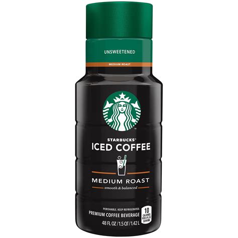 Starbucks, Unsweetened Iced Coffee, 48 Fl. Oz. - Walmart.com - Walmart.com