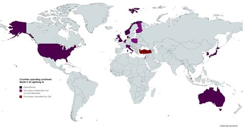 Countries operating Lockheed Martin F-35 Lightning IIs (updated to add ...