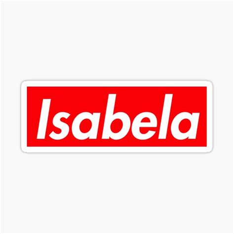 "Isabela Box Logo in Red" Sticker for Sale by SupremeDesign | Redbubble