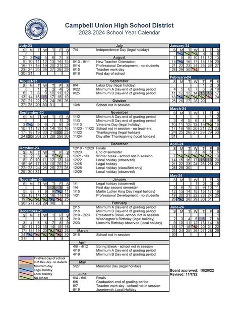 Acabemic Year Calendar 2024 25 Cupertino Union School District - Charo DeeDee