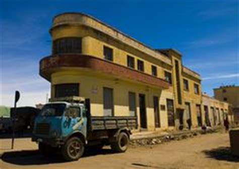 Old italian building in Asmara, Eritrea. Asmara became an Art Deco ...