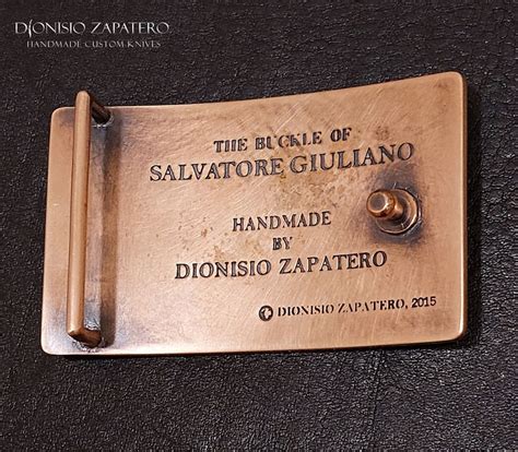 Solid Bronze Custom Belt Buckle of Salvatore Giuliano Handmade Godfather Sicilian Buckle Eagle ...