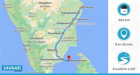 Chennai to Rameshwaram by Road - Distance, Time and Useful Travel Information