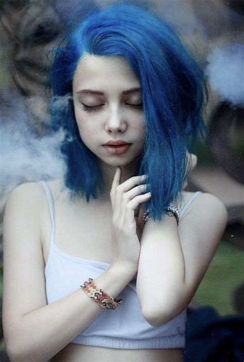 Pin by Froggypocket on Rp characters | Hair styles, Blue hair, Scene hair