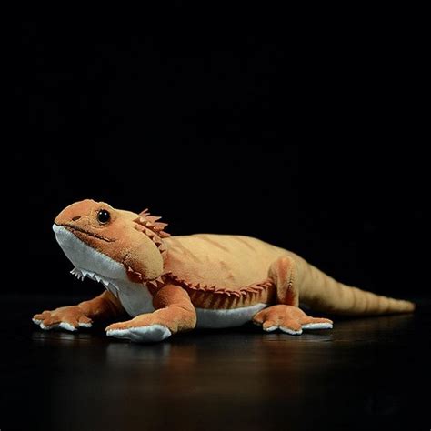 18.1" Long Soft Bearded Dragon Plush Toy, Real Life Reptile Lizard Stu