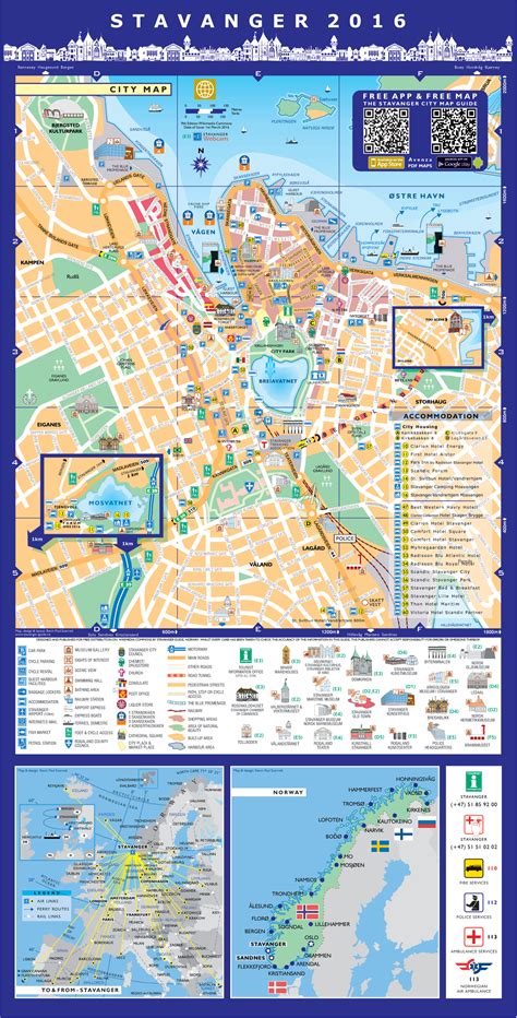 Stavanger_city_map2016.png (1250×2458) | Stavanger, Map, Tourist map