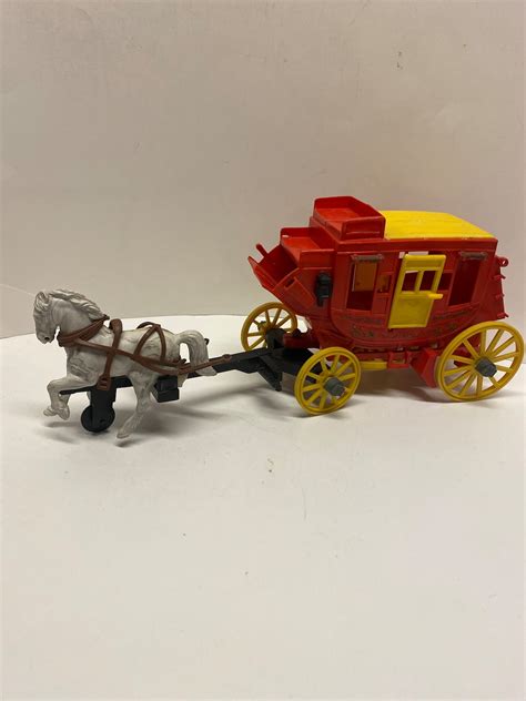 Vintage Ideal Western Stagecoach Toy, Fix-it Play Set, 1950s Stagecoach ...