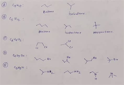 Solved Write Formulas For All Of The Isomers Of E | My XXX Hot Girl