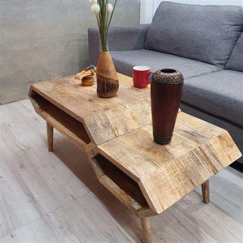 VDX Solid Mango Wood Coffee Table 104x50x45 cm