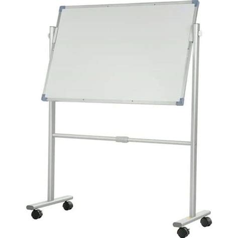 Aoibox 36 in. x 24 in. Double Side Mobile Magnetic Whiteboard Dry Erase Board Stand, Height ...