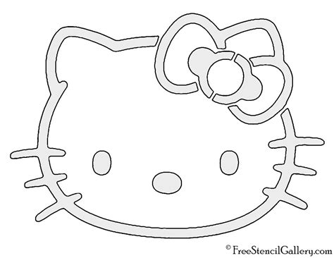 Hello Kitty Stencil | Hello kitty printables, Hello kitty clipart ...