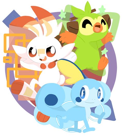 Galar Starters by Intervee24 on DeviantArt