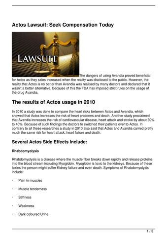 Actos Lawsuit: Seek Compensation Today by Alexandre Alexanrov - Issuu