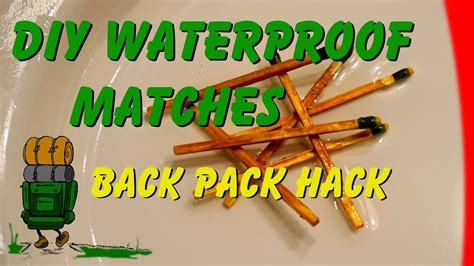 DIY Waterproof Matches - YouTube