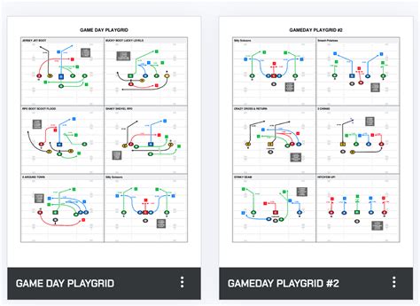 Flag Football PlayGrids & Wristband Sheets - FirstDown PlayBook