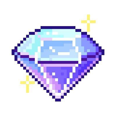 an old school pixel art style diamond