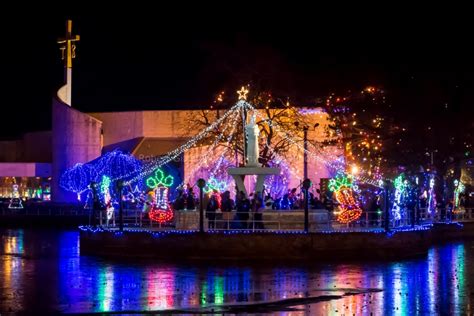 Christmas Light Display at the National Shrine of Our Lady of La ...