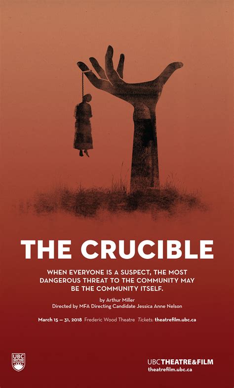 THE CRUCIBLE BY ARTHUR MILLER PRESENTED ... in 2022 | Crucible, Art ...