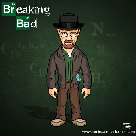 Breaking Bad Cartoon Characters | Jamie Sale Cartoonist