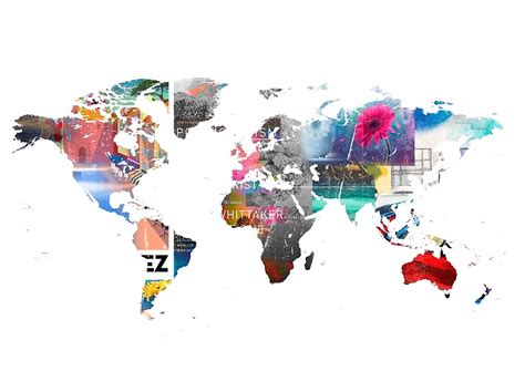 "World map collage" by Pranatheory | Redbubble