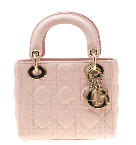 Dior Blush Pink Leather Mini Lady Dior Tote Dior | The Luxury Closet