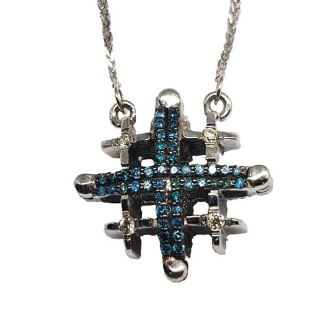 Jerusalem Cross Open Pendant Necklace Model 76 - Holy Land Shopping