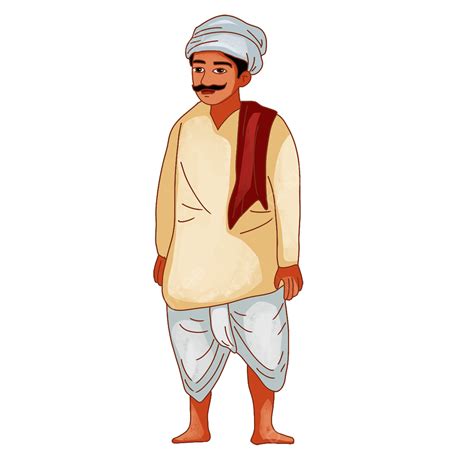 Indian Farmer Clipart Hd PNG, Indian Farmers Wear Robes, India, A ...