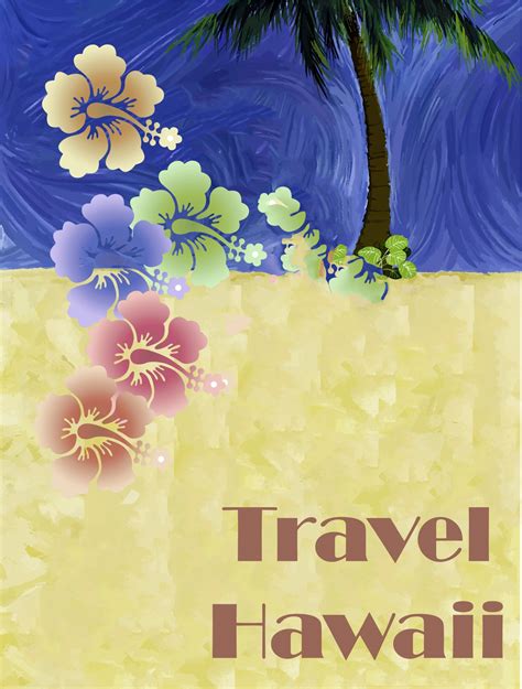 Hawaii Travel Poster Free Stock Photo - Public Domain Pictures