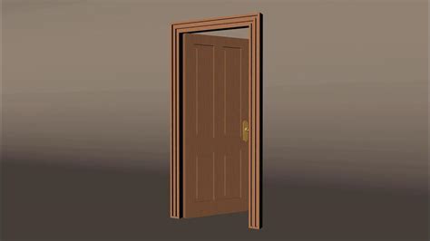 Door opening animation with sound - YouTube